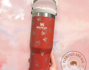 Erdbeerbecher, Erdbeerbecher, Becher mit Griff, 900 ml Becher, Retro Erdbeere, Sommerbeere, 90er Jahre Mutter, Erdbeerbecher, Becher mit Griff, Erdbeerbecher, 900 ml Becher, Erdbeerbecher, benutzerdefinierte Flasche