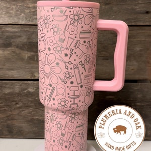 Hairstylist Tumbler, Engrave Tumbler, tumbler with handle, beauty school gift, cosmetology student gift, hairapist, hair dresser, beautician