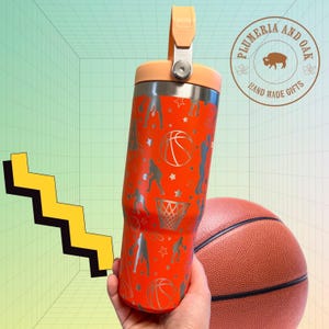 Basketbalbeker, gegraveerde beker, basketbalspeler, basketbalcoach, gepersonaliseerde sportbeker, beker op maat voor kinderen, cadeau voor basketbalteam afbeelding 4