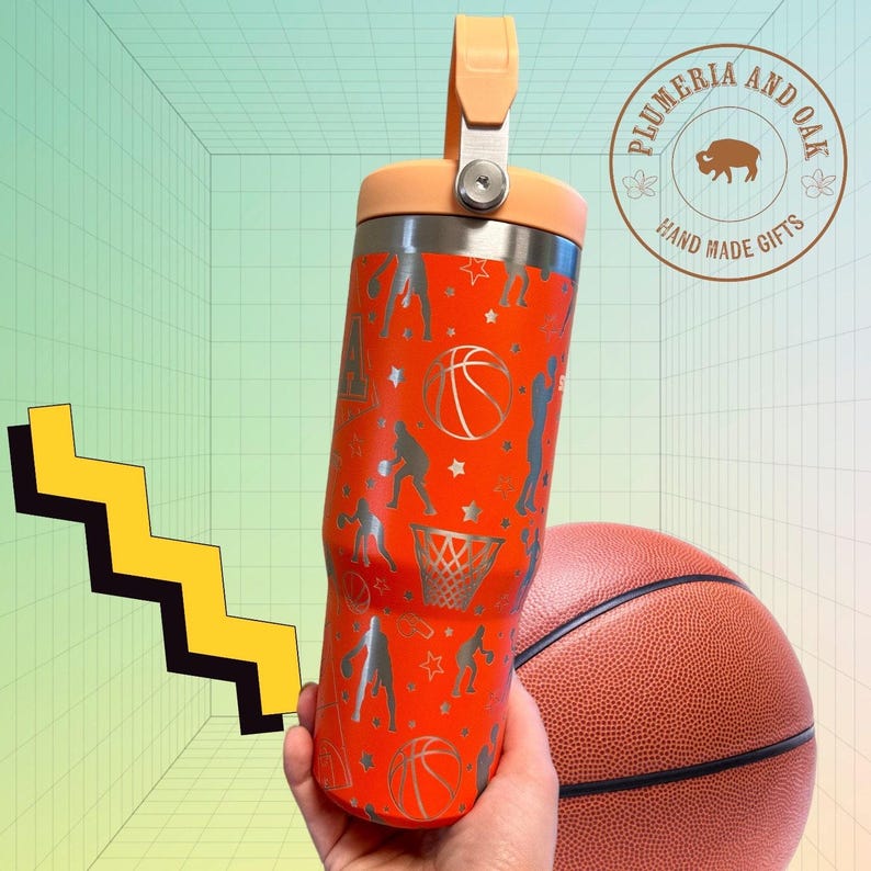 Basketbalbeker, gegraveerde beker, basketbalspeler, basketbalcoach, gepersonaliseerde sportbeker, beker op maat voor kinderen, cadeau voor basketbalteam afbeelding 4