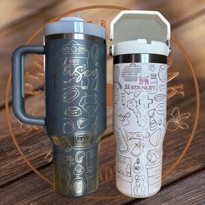 Engraved Tumbler, Veterinarian gift, vet tech, 40oz tumbler with handle, vet graduation gift, vet tech week, animal hospital, animal lover image 2