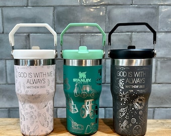Engraved Kids Tumbler, Christian kids gift, bible verse cup, tractor lover, butterfly cup, Easter basket stuffer, grandchild Christmas gift