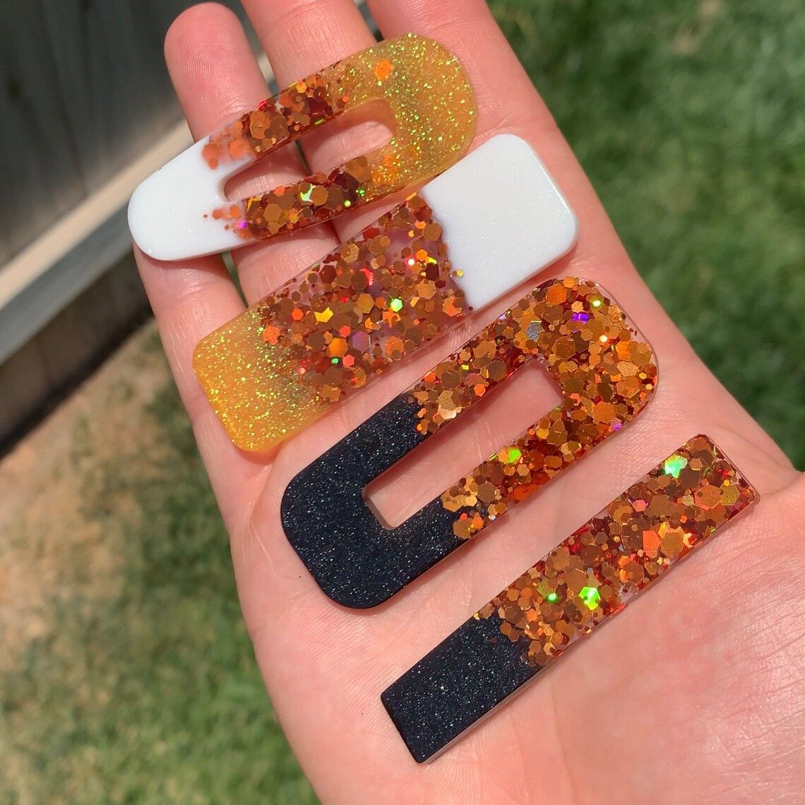 Candy Corn Hair Clip Resin Hair Accessory Halloween Etsy UK