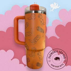 Cowgirl Boot Tumbler, Engraved Tumbler, western galentine, Nashville bach, disco cowgirl, western bachelorette, last rodeo, retro groovy cup image 3