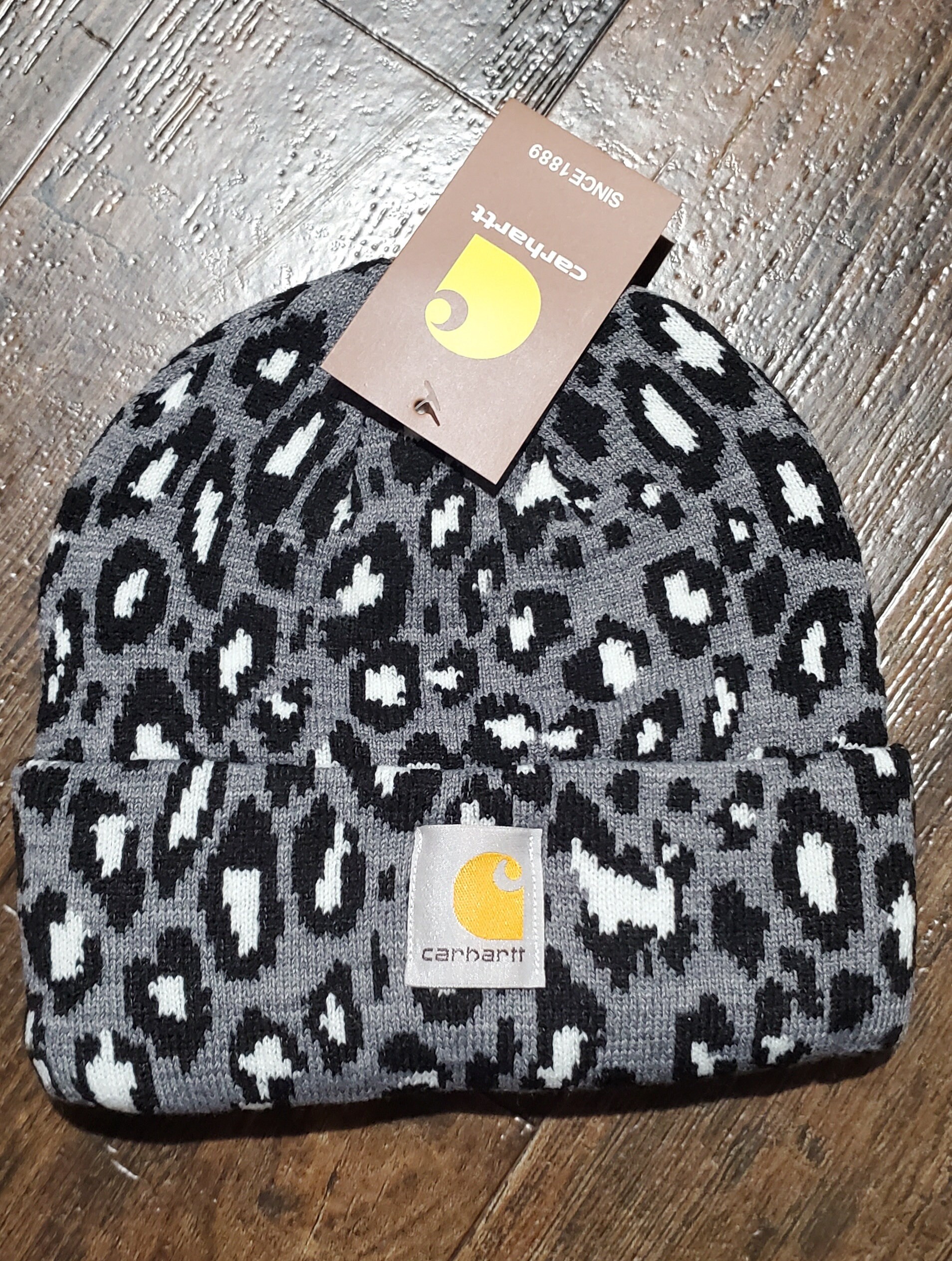 Cheetah Print Carhartt Beanie - Etsy