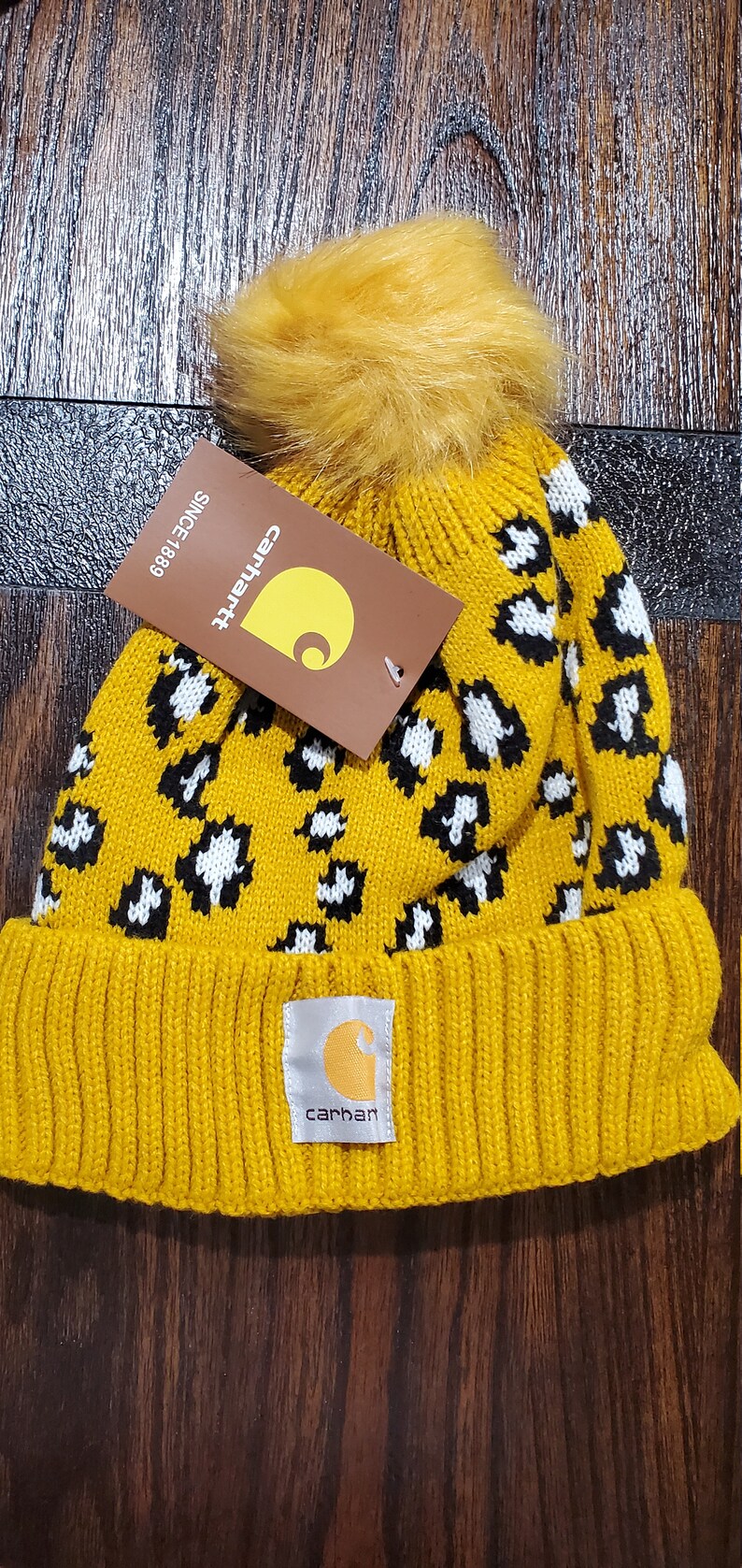 Cheetah Print Carhartt Beanie | Etsy