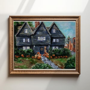 The Witch House | Acrylic Painting| Salem Massachusetts | Print | 8&quot;x10&quot;