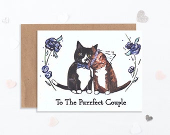 To the Perfect Couple | Wedding Card | Off-White | Blank | 5" x7"