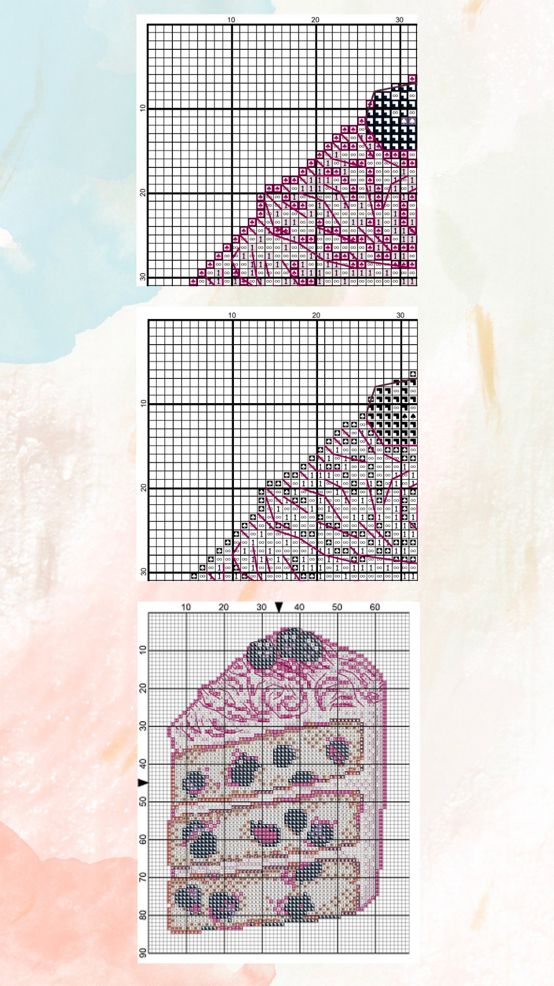 Blueberry Cake Cross Stitch Pattern PDF Download - Etsy
