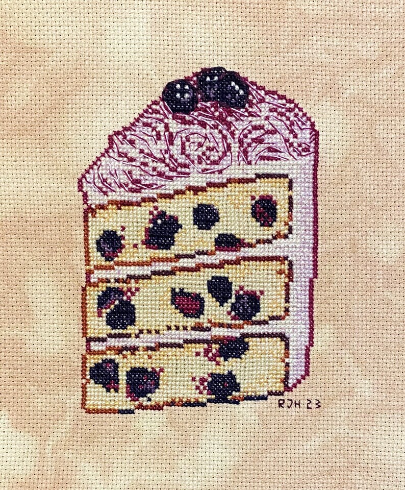 Blueberry Cake Cross Stitch Pattern PDF Download - Etsy
