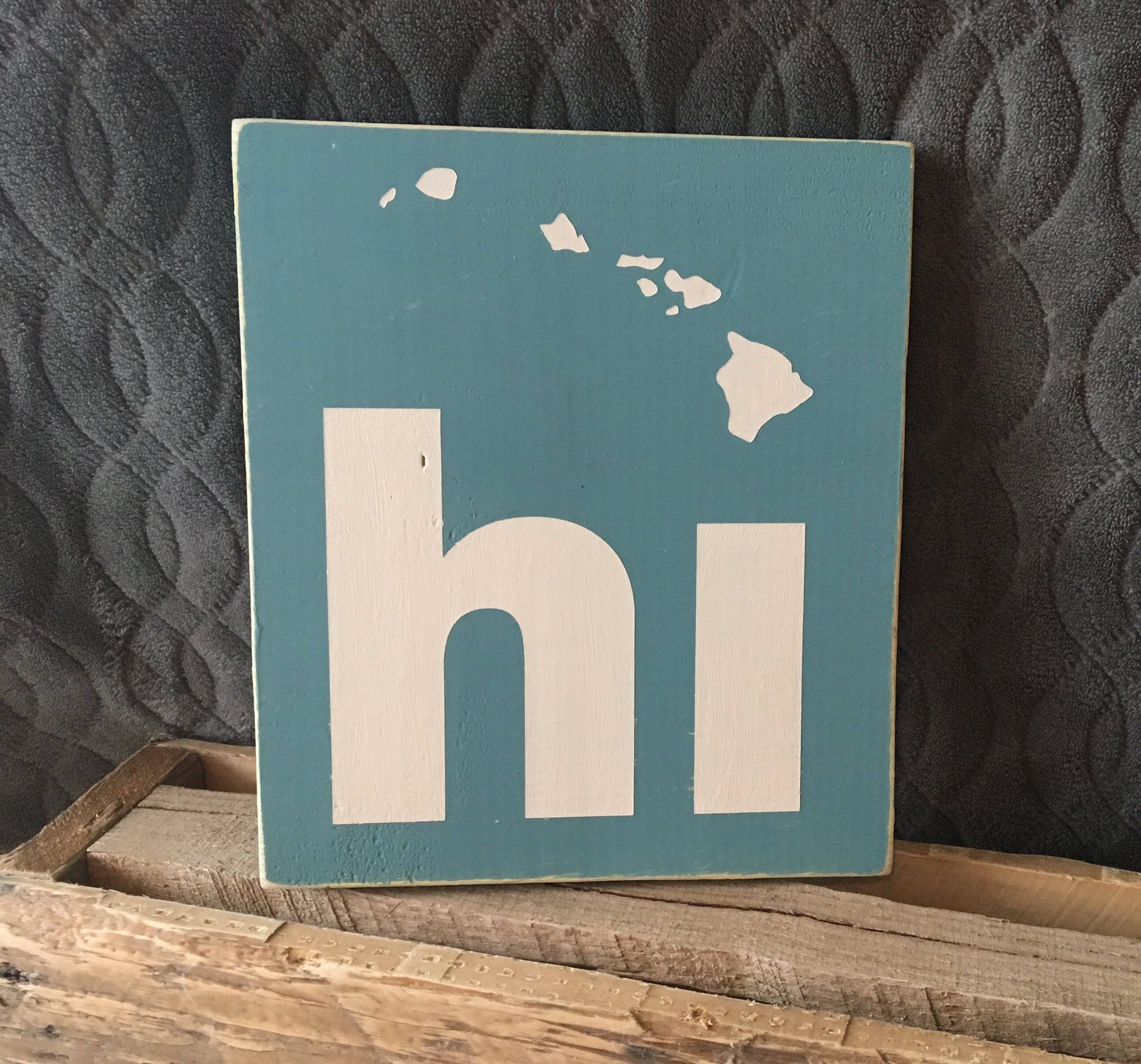 Hawaii Island Sign hawaiian gift hawaii happy place hawaii Etsy