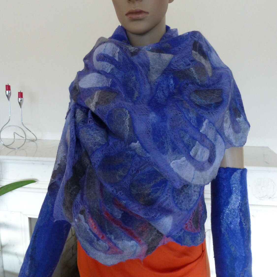 felted wool shawl