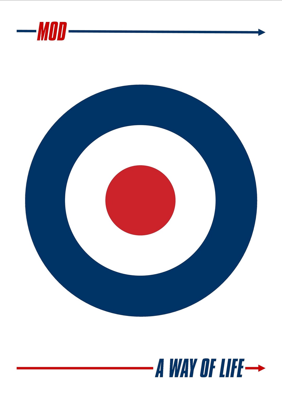 Mod Target Weller MOD TARGET SCOOTER a Way of Life A4 Art Print on Card the Jam Weller We ...
