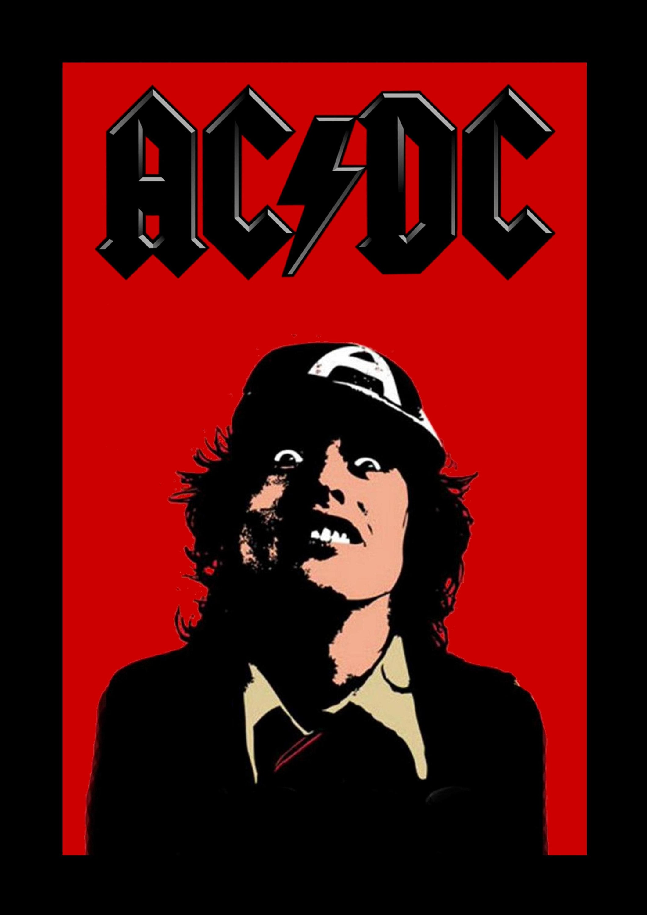 AC/DC - Rock - A1 Art Poster - Pop Art - Heavy Metal - Rock and Roll - Angus Young