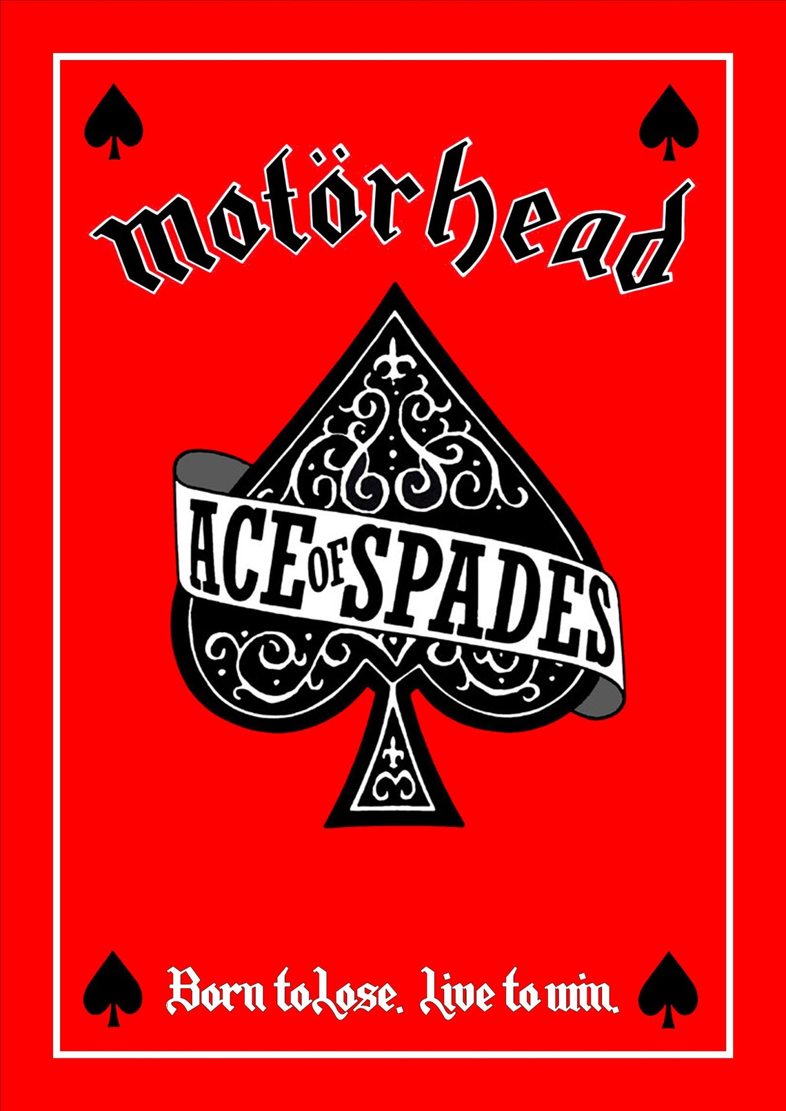 MOTORHEAD Ace Of Spades A4 Art Print on Card Lemmy Etsy