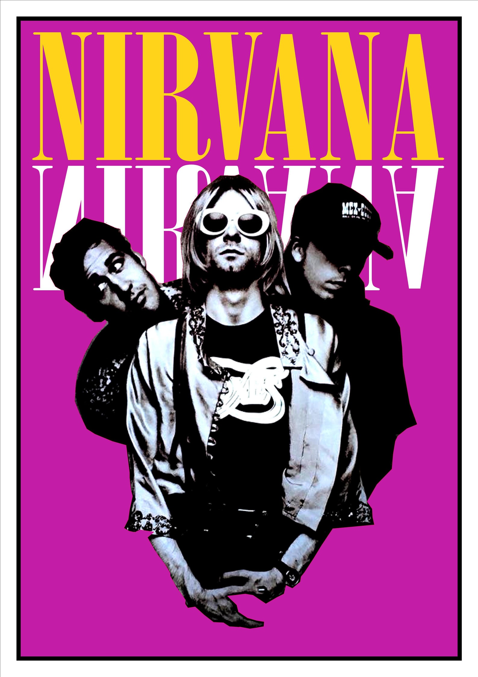 NIRVANA KURT COBAIN Punk A4 Art Print on Card Smells Etsy