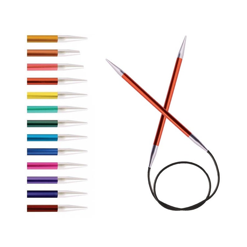 KnitPro Zing. Fixed Circular Knitting Needles. 80cm/32 inches image 1