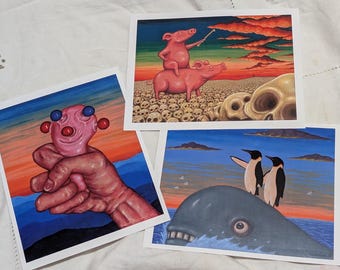 Sunset Trio (3 prints, 8.5"x11")