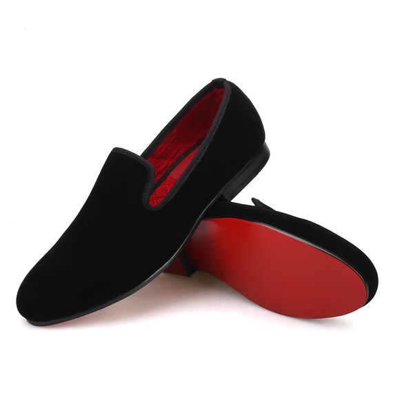 black velvet slippers