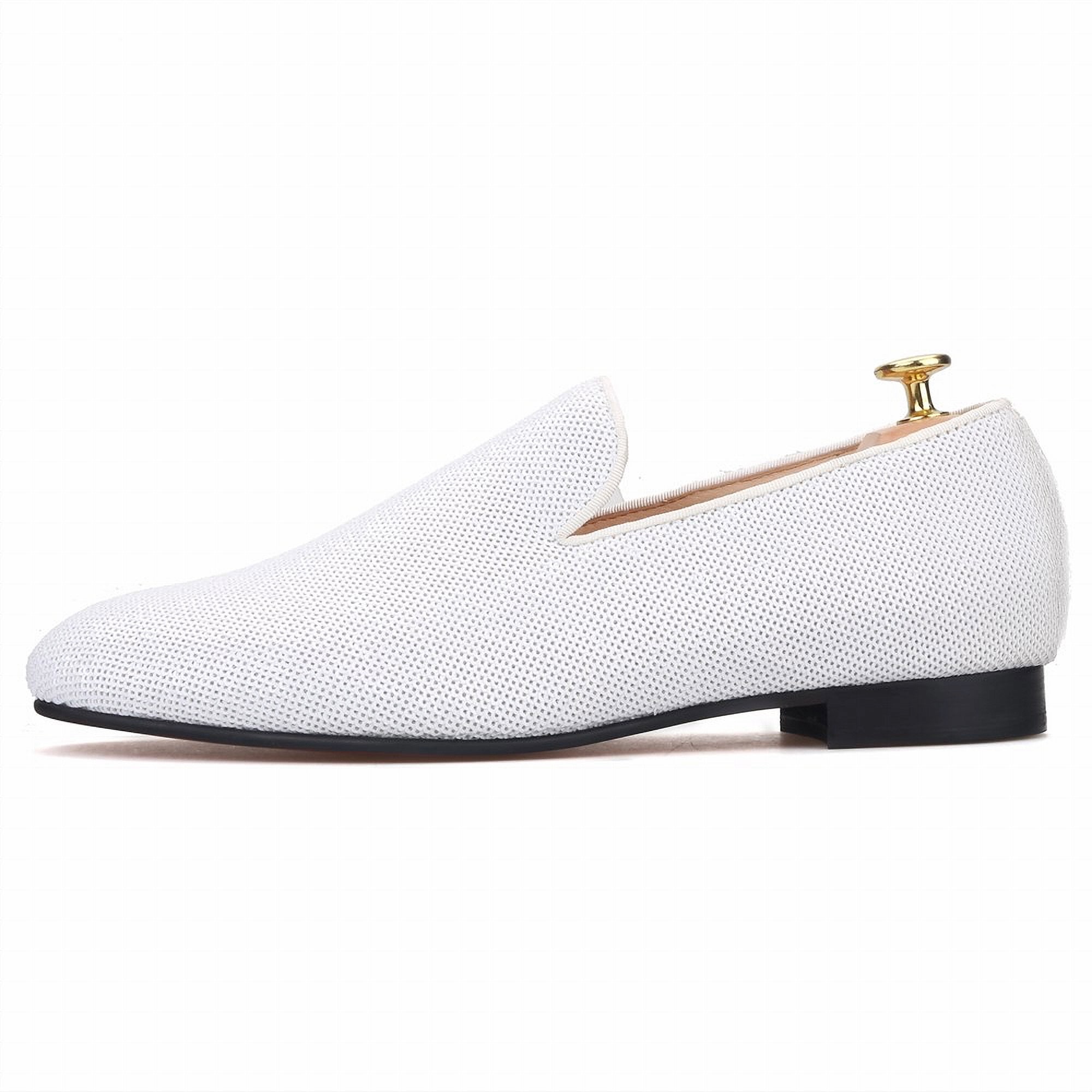 Men's White Glitter Loafers Shoes Gentleman's Guru