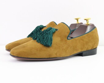 Merlutti Green Tassel Loafer Prom Wedding Flat