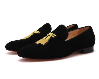 Merlutti Suede With India Silk Tassel Prom Wedding Loafers