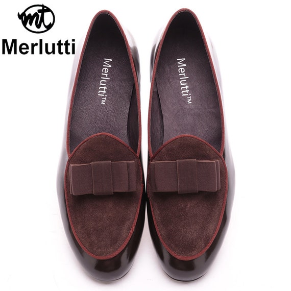 Merlutti Handmade Brown Leather Moccasin Shoes Lucah Belgian Loafers