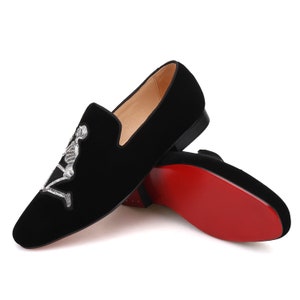 Merlutti Custom Velvet Embroidered Loafer