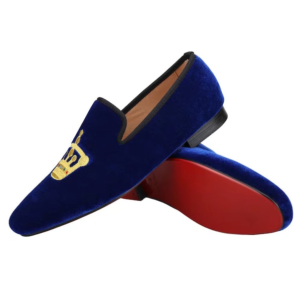 Merlutti Royal Blue Velvet King's Crown