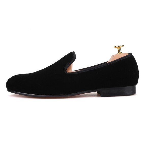 black velvet slippers