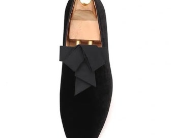 Merlutti Black Velvet Black Exquisite Stripe Loafers