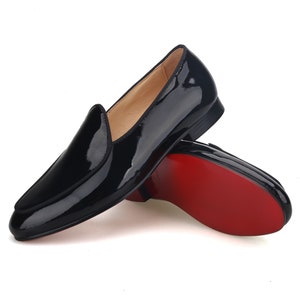 Merlutti Black Patent Leather Belgian Formal Loafer