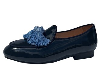 Merlutti KIDS Shoes Children Navy Belgian Blue Tassel Loafers