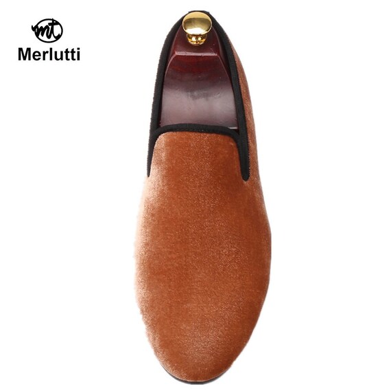 Merlutti Handmade Plain Brown Velvet 