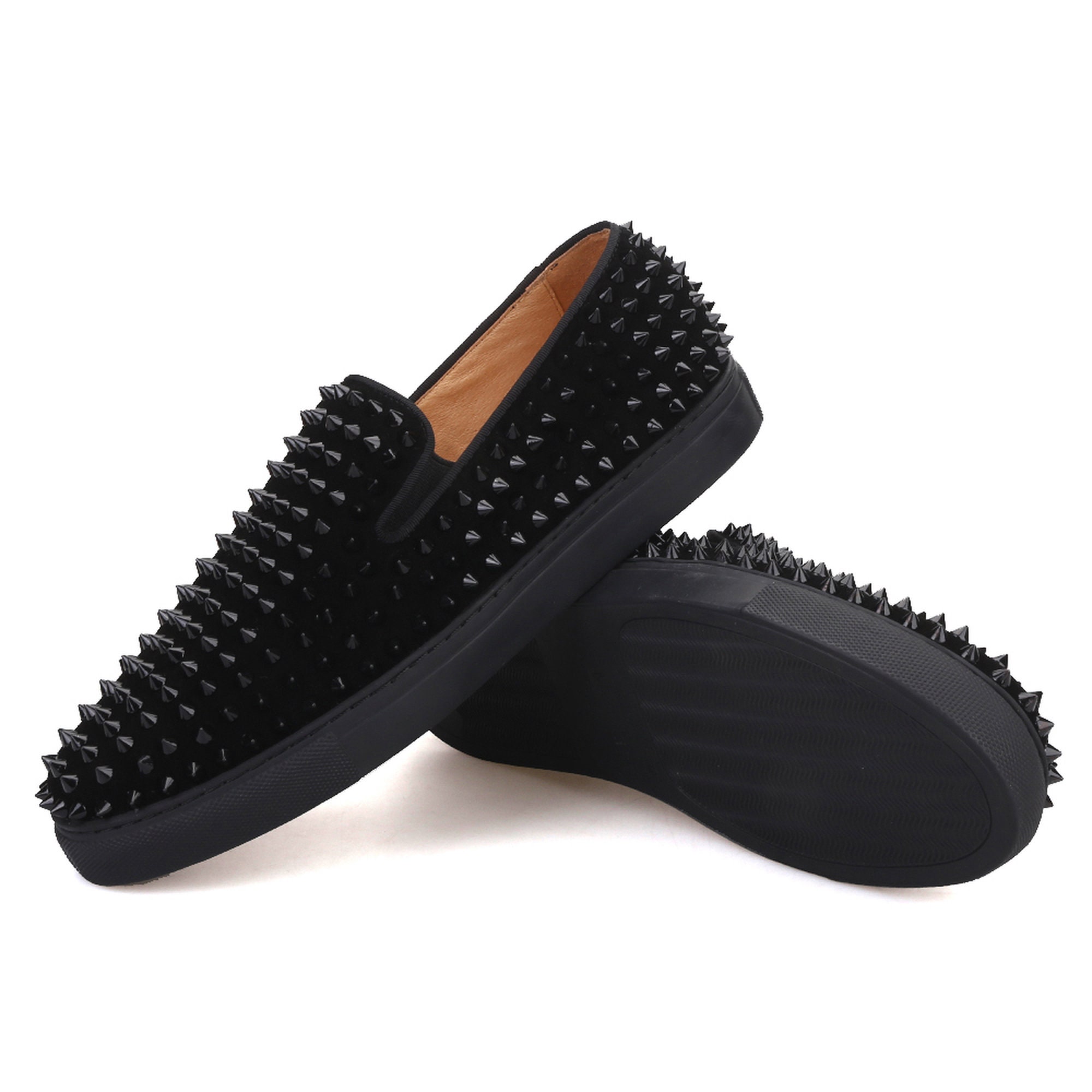 Roller-Boat - Sneakers - Veau velours and spikes - Black