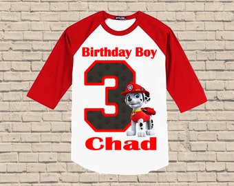 paw patrol birthday shirt svg