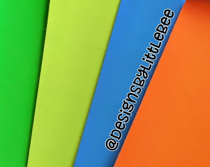 Neon Vinyl Fabric for Machine Embroidery SET Ith Inthehoop Key Fobs