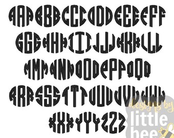 Circle Monogram Font 1 inch 09 29 2017