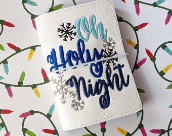Oh Holy Night Notebook Covers - 2 sizes - Instant Download Embroidery Design