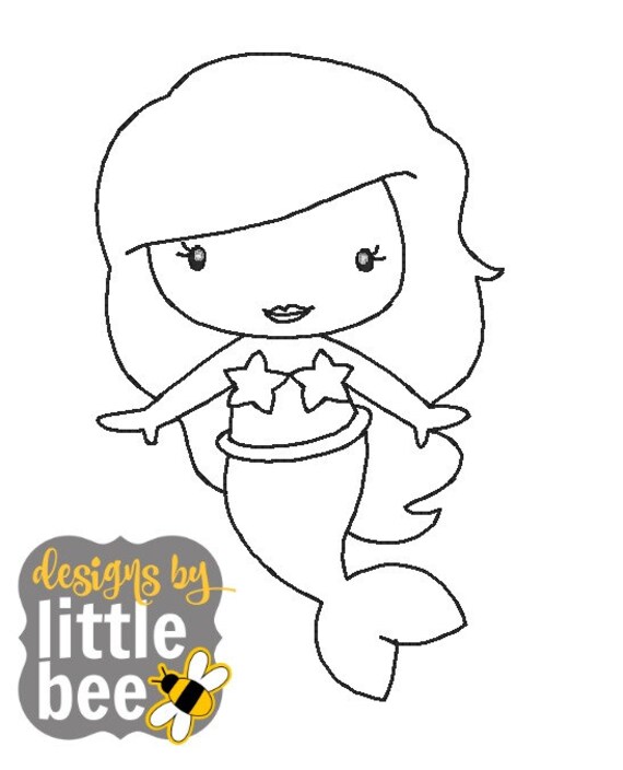 Download Items similar to mermaid summer embroidery linework ...