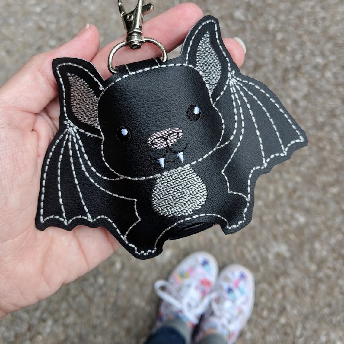 Bat Hand Sanitizer Case ITH in the Hoop Embroidery Design Etsy