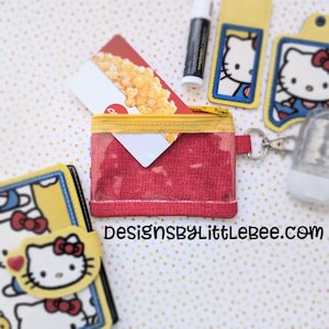 Cartera de identificación con cierre superior - Bolsa de vinilo con ventana y cierre - Cierre tamaño 3 - 5X7+ REQUERIDO - Diseño de bordado de descarga instantánea