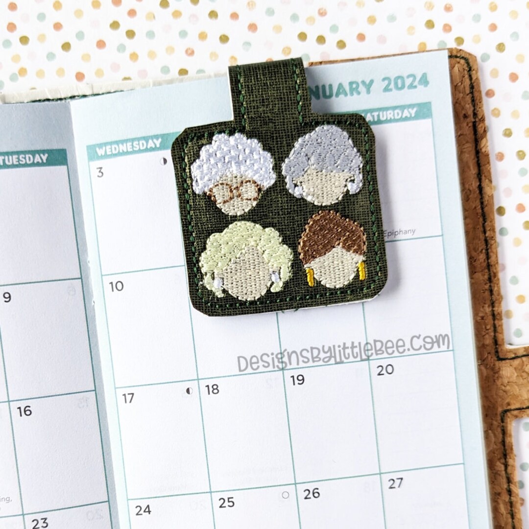 Fab Four Foldover Magnetic Bookmark - Instant Download Embroidery ...