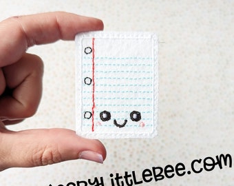 ノートペーパーフェルト - すぐにダウンロードできる刺繍デザイン