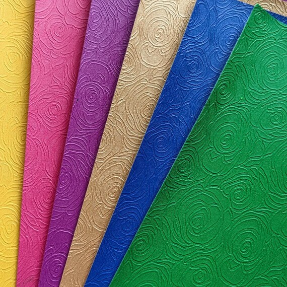 Embossed Floral Vinyl Fabric for Machine Embroidery SET ith Etsy