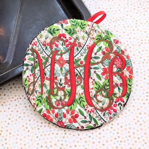 Circle Hot Pad - 4 SIZES - Instant Download Embroidery Design