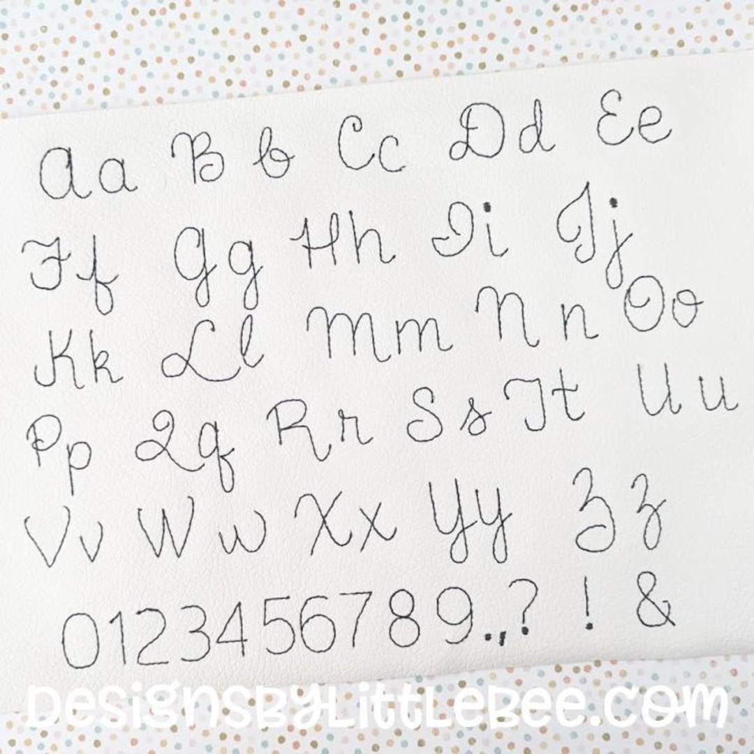 Mini Script Letters Mini Handwriting & Script Font Set in BX for Embrilliance Essentials - Etsy