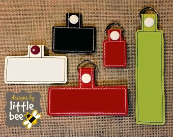 BLANK snap tabs key fob value sale set applique embroidery Instant Download! bean stitch