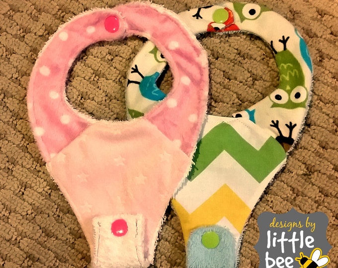Pacifier Bib Dummy Binky ITH 5x7 AND Sewing Pattern Tutorial, .pdf in