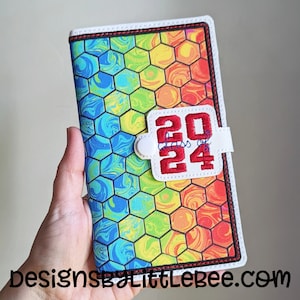2024 Pocket Calendar Cover - Instant Download Embroidery Design